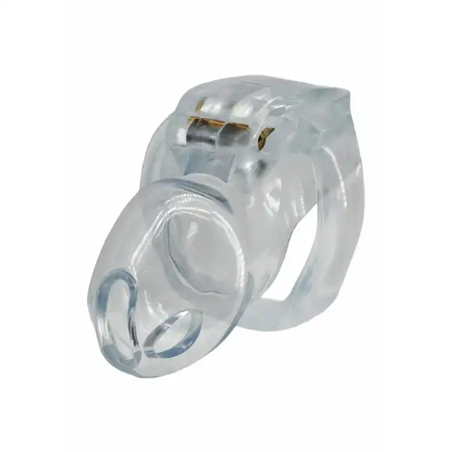 Extreme by Hidden Desire - Cock Cage Clear Control Regular PVC - Transparentna klatka na penisa z 4 pierścieniami dzięki którym dopasujesz ciasny, bezpieczny i nie do obejścia ucisk.