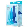 b-Vibe - Anal Training Kit 3pcs - Zestaw treningowych korków analnych o zjawiskowej kolorystyce. 3 rozmiary, mocne przyssawki, 100% silikon!