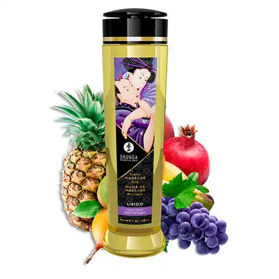 Shunga - Olejek do masażu Libido. Zapach owoców tropikalnych 240 ml.