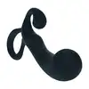 Levelz - Bulb with Loop Silicone Prostate Massager M. Czarny silikonowy stymulator prostaty w rozmiarze M bez wibracji 