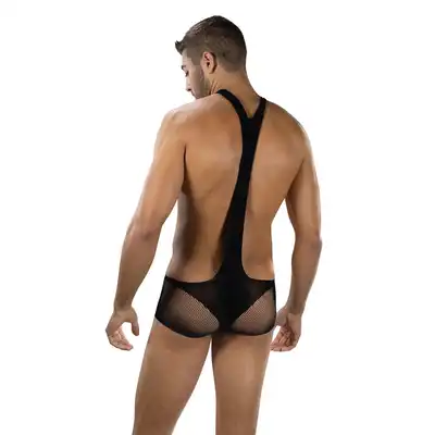 Envy Menswear - Stealth Sling Bodysuit Black, Os - Body męskie w stylu sling - idealny dla pewnych siebie mężczyzn. One Size.