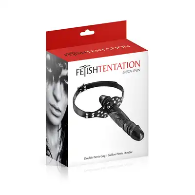 Fetish Tentation - Double Penis Gag - Oryginalny dwustronny knebel w formie penisa. Mega produkt dla fanów BDSM!