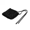 O-Products - Lace Hood Shiny Diamonds - Siateczkowa maska z diamencikami i wiązaniem z tyłu. Idealna do stylizacji fetyszowych i role-play.
