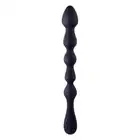 NMC - Ribbed Silicone Anal Ball Beads Black 10.5 Inch - Silikonowe koraliki analne ze zróżnicowanymi średnicami kulek. 26 cm długości!