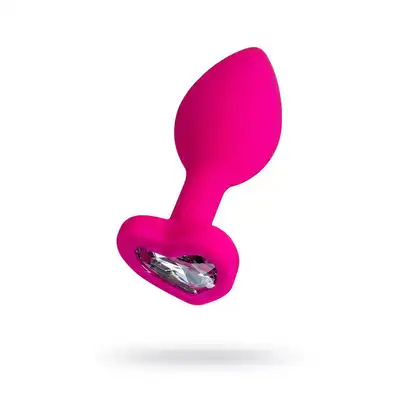 To Do - Anal Plug Diamond Heart Pink Small - Mały, różowy korek analny z kryształkiem w kształcie serca - romantyczny charakter!