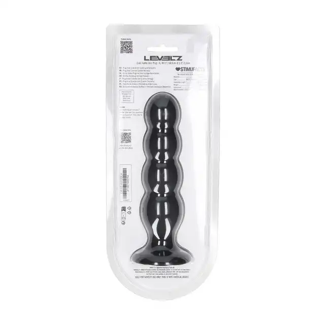 Levelz – Quad Rattle Anal Plug XL. Delikatnie rozszrzający się korek analny z ruchomym stalowym wnętrzem dającym efekt grzechotania