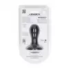 Levelz -  Single Rattle Liquid Silicone Anal Plug S. Silikonowy czarny korek analny o okrągłej główce 