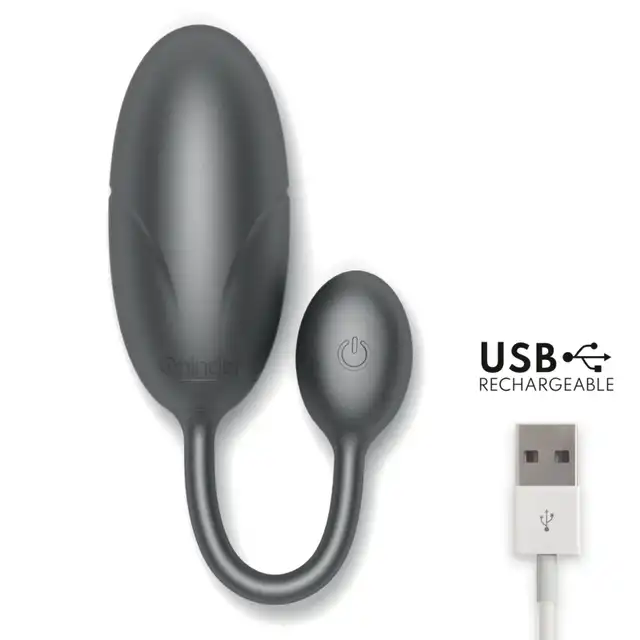 Oninder - Tokyo Vibrating Egg. Czarne wibrujące jajeczko z możliwością sterowania z całego świata! Na aplikację!