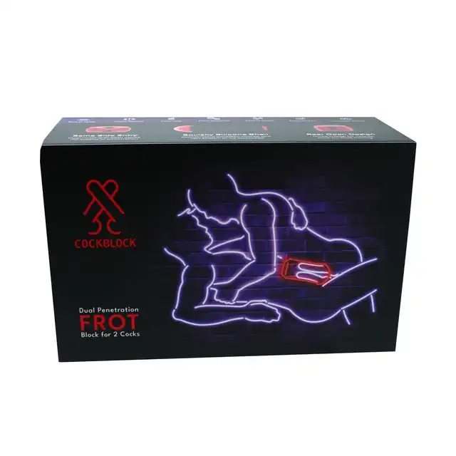 CockBlock - FROT Dual Penetration Block for 2 Cocks - Innowacyjny podwójny masturbator dla dwóch osób! Doświadcz bliskości w zupełnie nowym wydaniu! Top produkt!