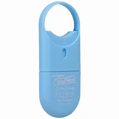 Doc Johnson - GoodHead Juicy Head To-Go Dry Mouth Spray Cotton Candy – spray nawilżający do ust 9 ml o smaku waty cukrowej. Opakowanie podróżne. Zabierz go wszędzie.