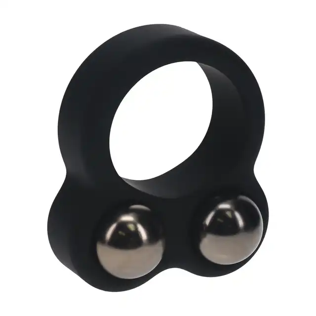 Levelz -  Liquid Silicone Double Weighted Ball Cock Ring. Silikonowy ring z obciążnikami 