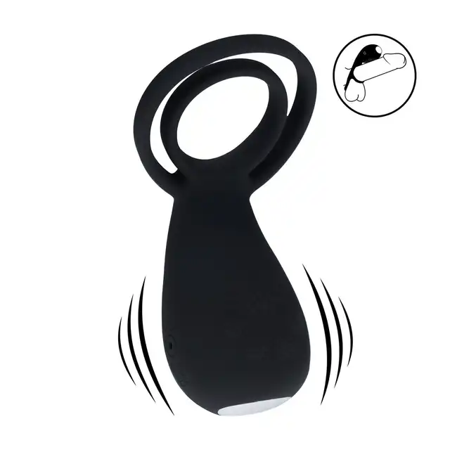 Levelz - Vibrating Cock &amp; Ball Ring with Paw Stimulator. Podwójny silikonowy ring z wibrującym stymulatorem łechtaczki