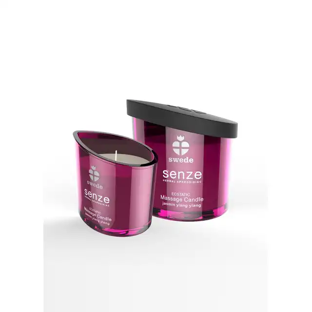 Swede - Senze Ecstatic. Świeca do masażu zapach jaśmin i ylang-ylang 50 ml. 