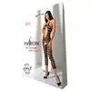 Passion - BS081 Black Bodystocking - Mega odważny czarny bodystocking z otwartym krokiem i kuszącym wycięciem z przodu. Rozmiar uniwersalny.