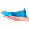 Toyz4Lovers - Clemente. Żelowe dildo 21 cm z przyssawką transparentne i niebieskie. 