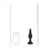 Levelz - Slim Silicone Anal Plug XL. Czarny silikonowy profilowany korek analny XL z przyssawką