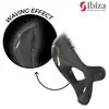 Ibiza - Multi Sensorial Cock Ring. Nowoczesny czarny pierścień na penisa z miękkiego silikonu