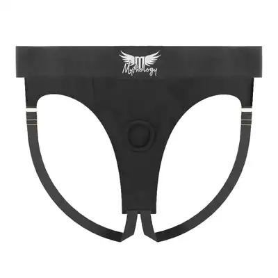 Mythology - Fantasy Harnnes. Super elastyczna, czarna uprząż strap-on one size.
