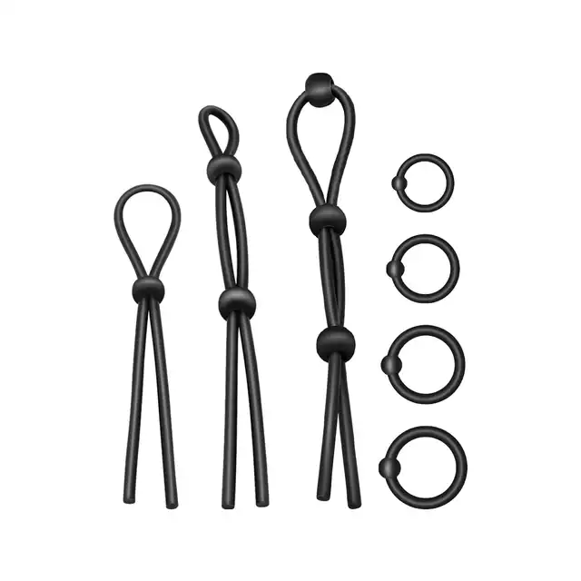 Addicted Toys - Flexible Cock Ring Set 7 Pieces - Zestaw 7 elastycznych ringów erekcyjnych z silikonu medycznego.
