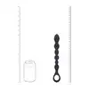 Levelz - Beaded Snake Silicone Anal Probe with Loop. Długie dildo analne w kształcie sondy i koralików analnych, mocne wibracje 