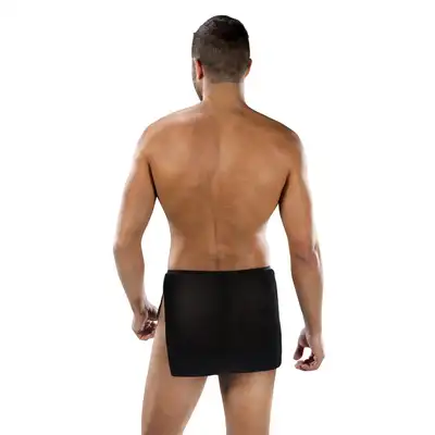 Envy Menswear - Bulging Blossom Lace Skirt Black, OS - Koronkowa spódniczka dla odważnych mężczyzn. One Size.