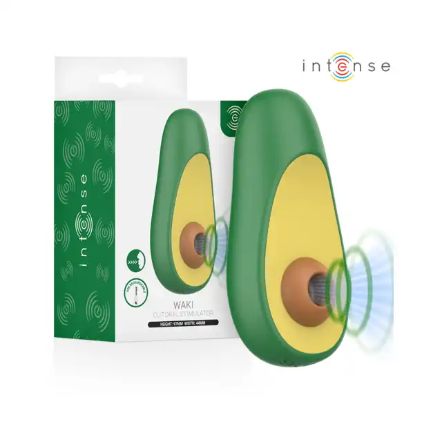 Intense – Waki Avocado Clitoral Suction Stimulator. Kolorowy dyskretny stymulator łechtaczki w kształcie awokado