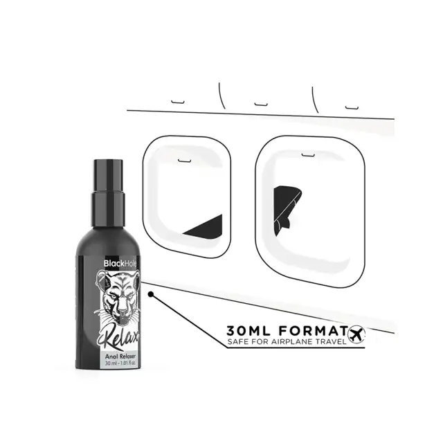Black Hole - Anal Relaxer Spray Explorer 30 ml - Relaksujący spray analny na bazie wody. Efekt rozluźnienia i dodatkowy poślizg w kompaktowym opakowaniu.