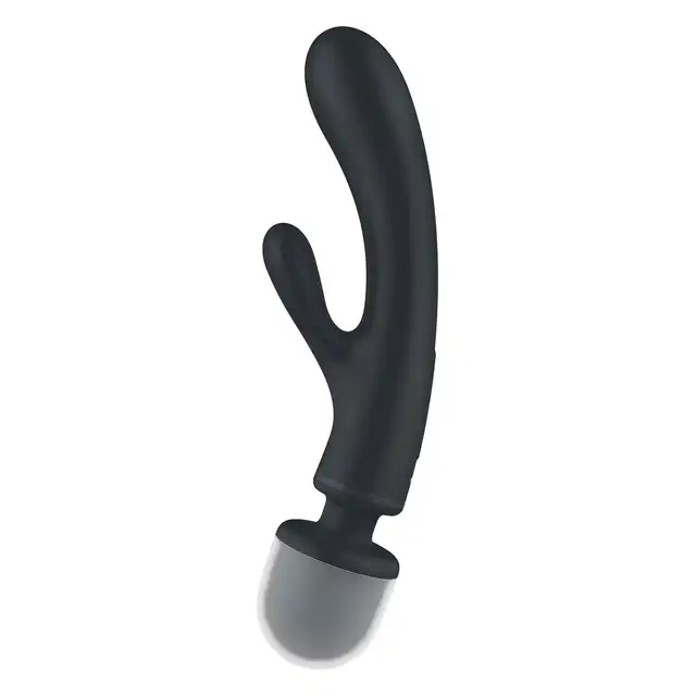 Satisfyer - Triple Lover Black. Wibrator wielofunkcyjny potrójne możliwości, stymulacja łechtaczki, punktu G równocześnie. 