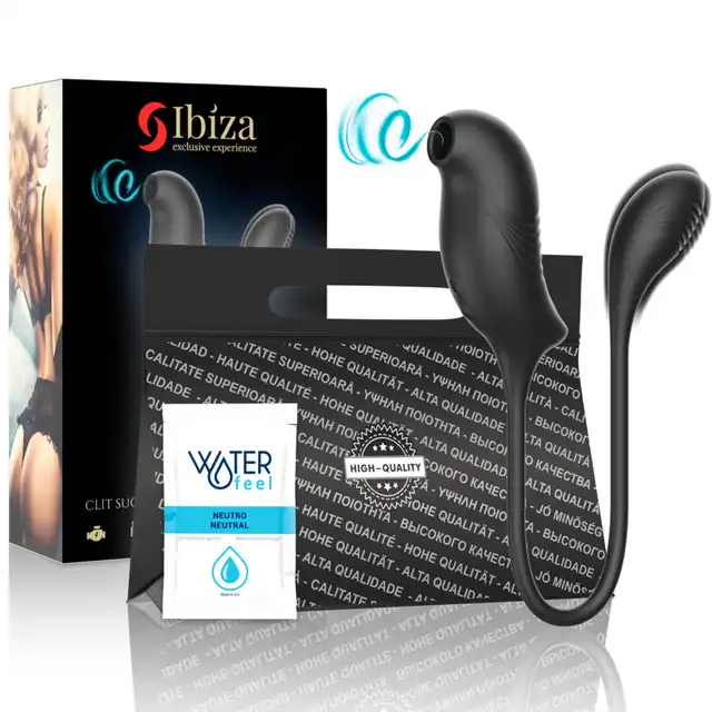 Ibiza -  Magic Clitoral Stimulator. Stymulator łechtaczki i jajeczko w jednym. 10 trybów wibracji i efekt ssania!