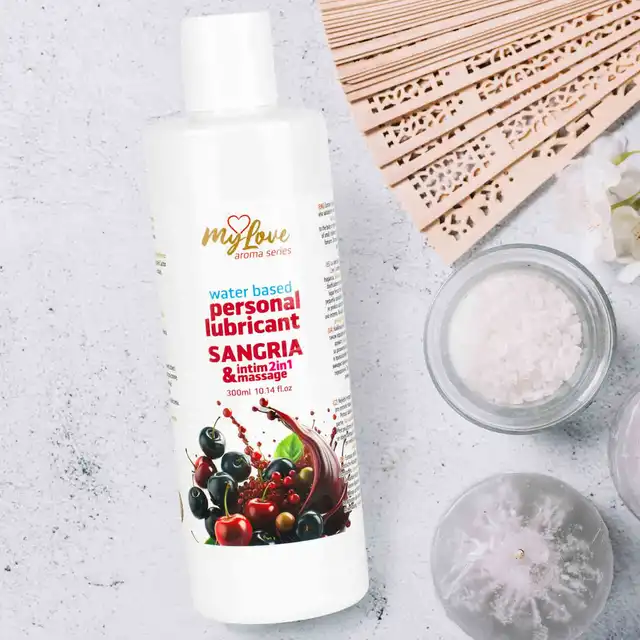 My Love - Aroma Series Intim&amp;Massage 2in1 Sangria 300ml - Żel 2 w 1 do intymnych doznań oraz sensualnego masażu ciała o zapachu hiszpańskiej sangrii.