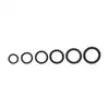 Levelz -  Classic Silicone Cock Ring Set of 6. Zestaw 6 pierścieni erekcyjnych wykonanych z czarnego silikonu