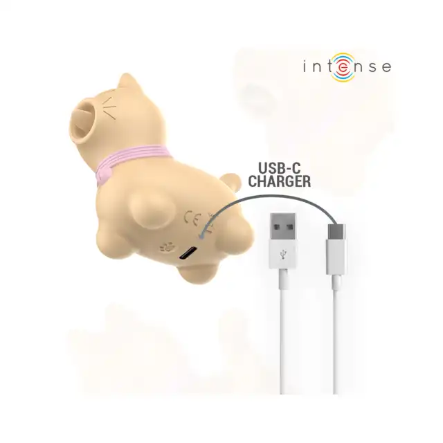 Intense - Toulouse Clitoral Stimulator - Mega uroczy kotek z rotującym języczkiem 360°. Bardzo intensywne doznania dla Twojej łechtaczki!
