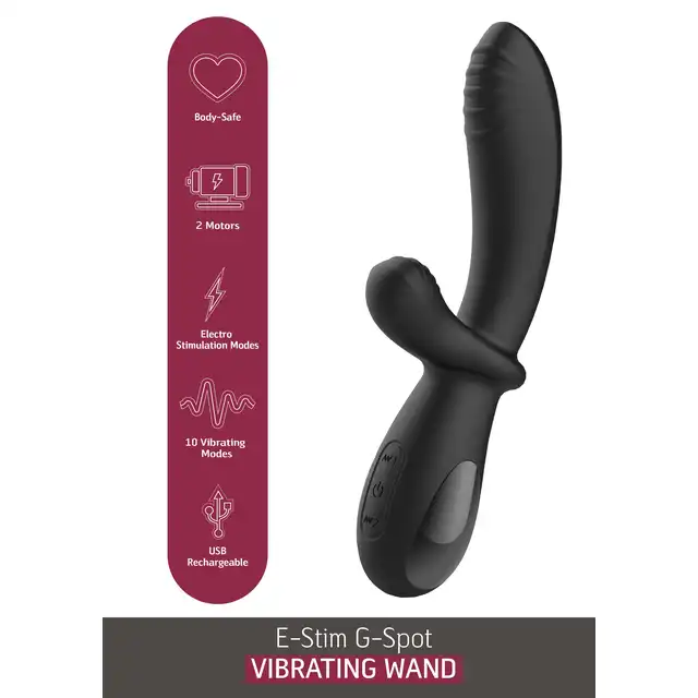 She.E.O - E-Stim G-Spot Vibrator - Innowacyjny wibrator z króliczkiem, z klasyczną stymulację punktu G i łechtaczki z technologią E-Stim. 3 niezależne silniki, 5 programów elektrostymulacji i 10 poziomów wibracji!