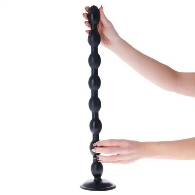 Monolite - Taranaki Dildo - Mega koraliki analne z przyssawką o elastycznej budowie. Pół metra zabawy dla zaawansowanych!