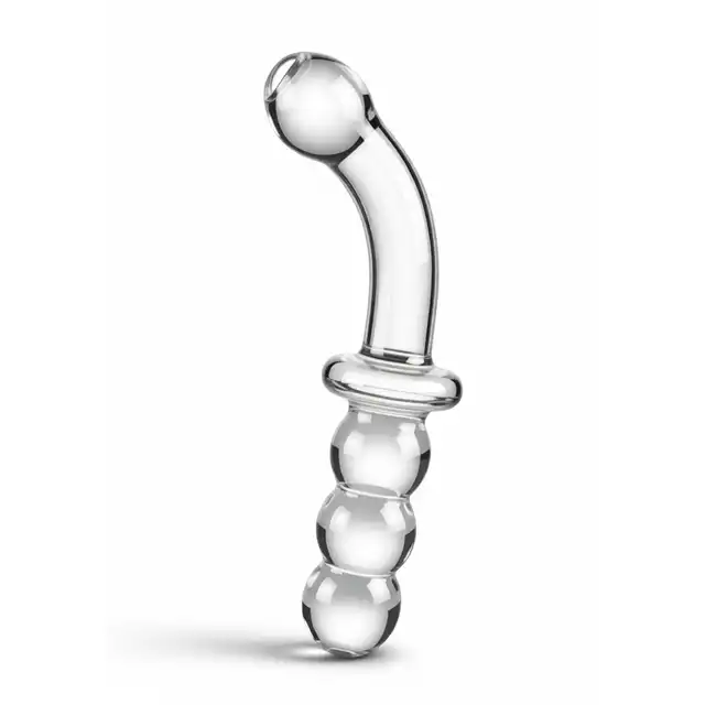 ToyJoy - Glass Worxx - Dual-Ended Anal &amp; G-spot Dildo - Eleganckie dwustronne szklane dildo analne i do punktu G. Wykonane z wysokiej jakości szkła borokrzemowego!