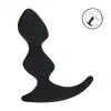 Levelz – Full Double Ripple Prostate Massager. Silikonowy masażer prostaty w kolorze czarnym doskonale dopasowany anatomicznie 