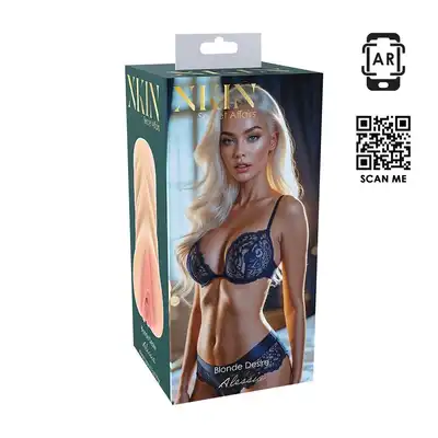 XKIN - Secret Affairs - Alessia Blond Desire Medium - Klasyczny masturbator kieszonkowy ze strukturalnym wnętrzem. Alessia czeka właśnie na Ciebie!