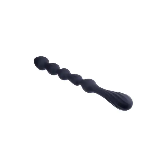 NMC - Ribbed Silicone Anal Ball Beads Black 10.5 Inch - Silikonowe koraliki analne ze zróżnicowanymi średnicami kulek. 26 cm długości!