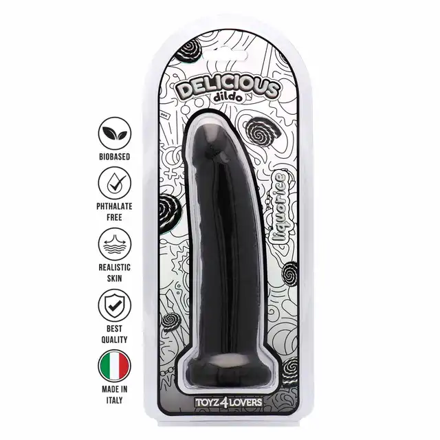 Toyz4Lovers - Sam Liquorice Scented Dildo 19.5 cm - Aromatyzowane, realistyczne dildo o zapachu lukrecji. Dodaj zabawie nowego wymiaru.