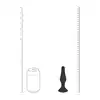 Levelz – Slim Anal Plug L. Smukły, ergonomiczny silikonowy czarny korek analny z szeroką podstawą