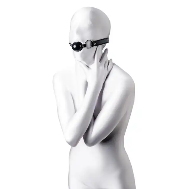 Toyfa - Anonymo Gag. Czarny nieoddychający knebel idealny dla fanów BDSM.