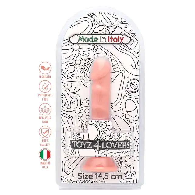 Toyz4Lovers - Ugo Anal Dildo 15,5 cm Pink Flesh - Spiralne dildo analne z realistyczną główką. Produkt Włoski!