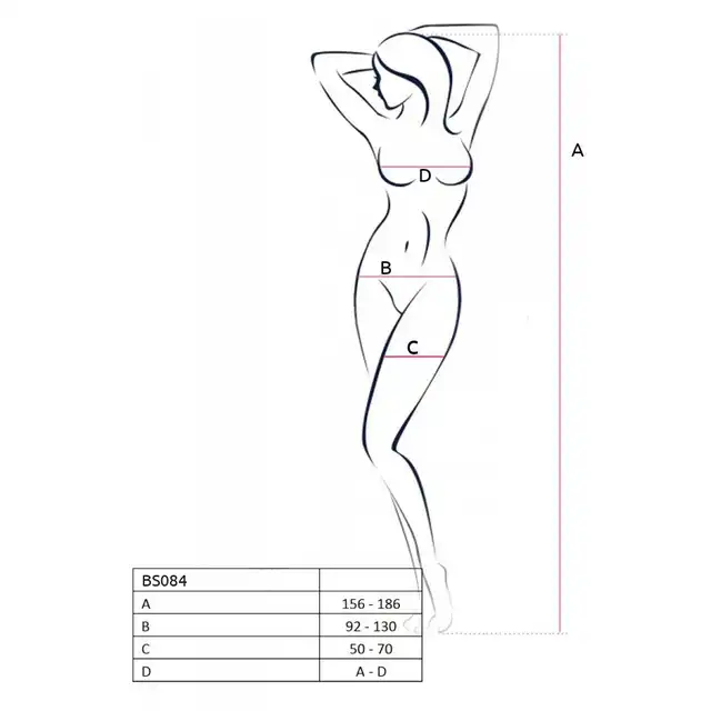 Passion - BS084 White Bodystocking - Wyjątkowy biały bodystocking z subtelnymi wycięciami i otwartym krokiem.