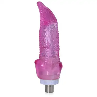 Scala- Dildo Sex Machine 01 LM064 - Wibrujący, żelowy język do sex maszyny. Z wypustkami dla lepszych odczuć!