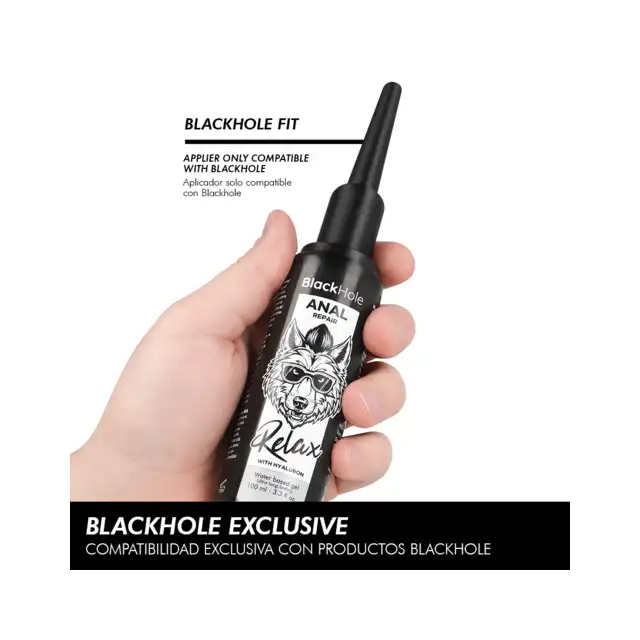 Black Hole - Anal lube Applier Size L 100ml - Aplikator do lubrykantów Black Hole 100 ml. Precyzyjna aplikacja lubrykantu dla większego komfortu i higieny.