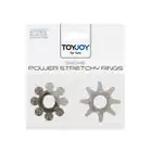 ToyJoy - Power Stretchy 2 Rings. Silikonowe rozciągliwe miękkie ringi. 