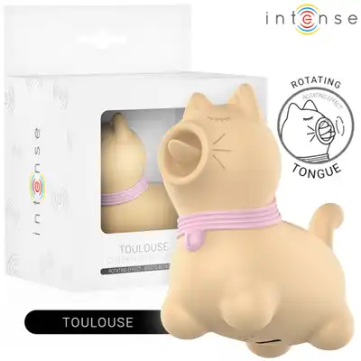 Intense - Toulouse Clitoral Stimulator - Mega uroczy kotek z rotującym języczkiem 360°. Bardzo intensywne doznania dla Twojej łechtaczki!
