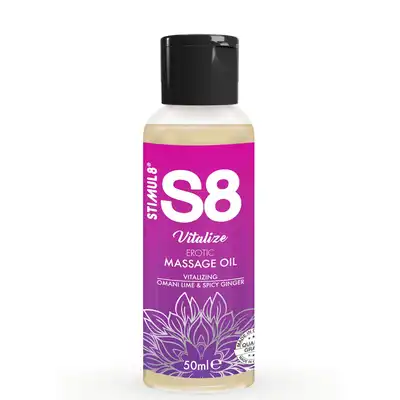 S8 -  Massage Oil Relax Omani Lime &amp; Spicy Ginger. Olejek do masażu z jojobą, migdałem i sezamem 50ml.