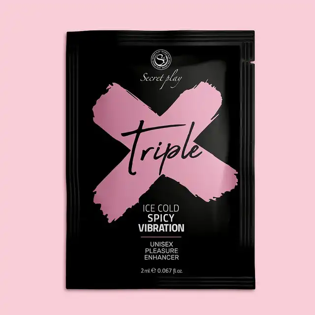 Secret Play - Triple X - Ice Cold Spicy VIbration Unisex Pleasure Enhancer 2 ml - Żel wzmacniający doznania, efekt zimna, następnie rozgrzewania, finalnie - efekt wibracji. Idealna pojemność do przetestowania!