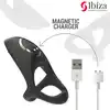 Ibiza - Multi Sensorial Cock Ring. Nowoczesny czarny pierścień na penisa z miękkiego silikonu